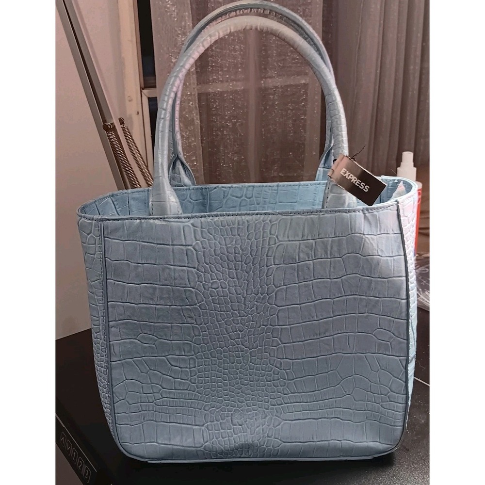 Express‎ Genuine Leather Tote/Hand Purse Pale Blue